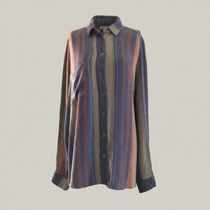 Urban Outfitters BDG Colorful Striped Casual Ovesized Long Sleeve Shirt - S